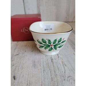 Lenox holiday archive treat bowl Mistletoe Xmas home decor kitchen